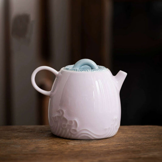 Handmade Wood Fired Teapot Named Pink Tears Best Gift For Family Fireside Chat Ornaments For Home Decor