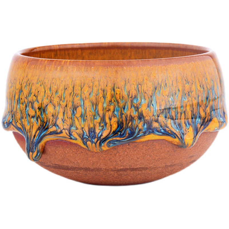 Jianzhan Tenmoku Tea Cup With Rivers And Mountains Pattern Handmade by Tianmu Glaze Best Gift for Kung Fu Tea Ceremony as Master Tea Bow