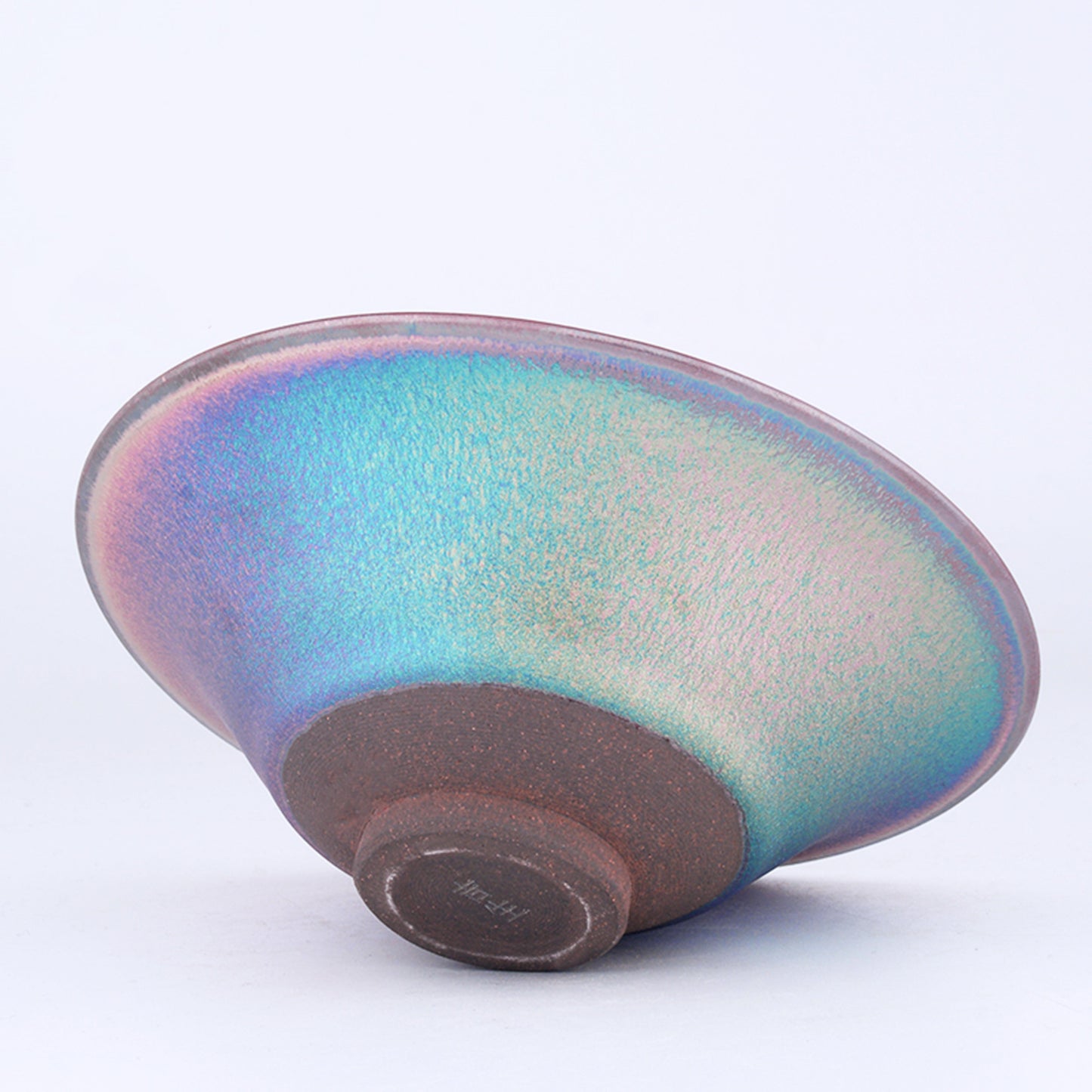 Jianzhan Tenmoku Tea Cup Named UFO Handmade by Tianmu Glaze Best Gift for Kung Fu Tea Ceremony Yoga and Meditation as Master Tea Bow