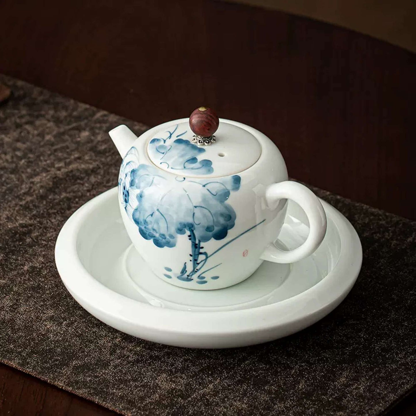 Blue and White Porcelain Teapot Named Youth Gift For Family Fireside Chat Ornaments For Home Decor